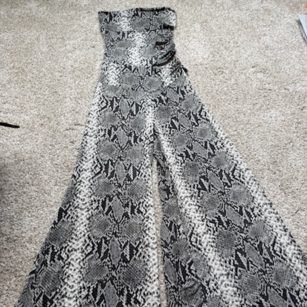 Symphony Leopard Print Strapless Jumpsuit Size S